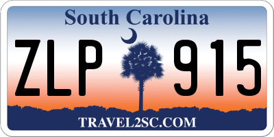 SC license plate ZLP915