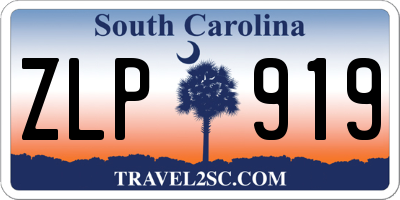 SC license plate ZLP919