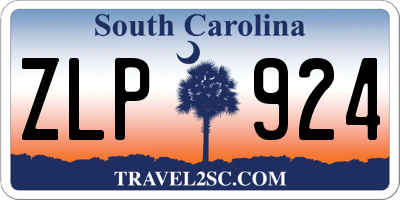 SC license plate ZLP924