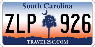 SC license plate ZLP926