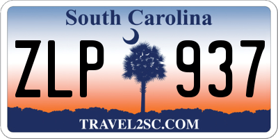 SC license plate ZLP937