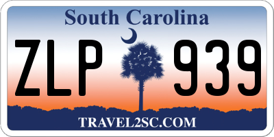 SC license plate ZLP939