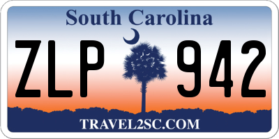 SC license plate ZLP942