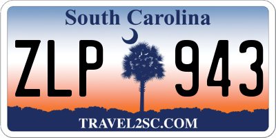 SC license plate ZLP943
