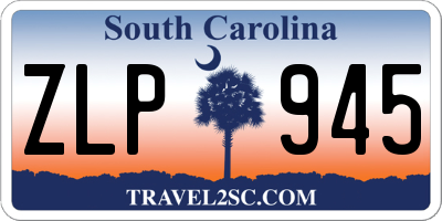SC license plate ZLP945