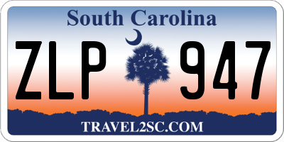 SC license plate ZLP947