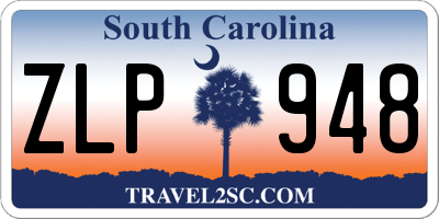 SC license plate ZLP948