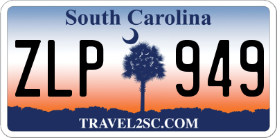 SC license plate ZLP949