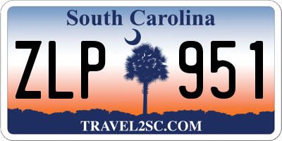 SC license plate ZLP951