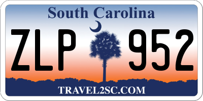 SC license plate ZLP952