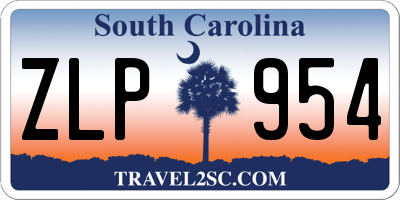 SC license plate ZLP954