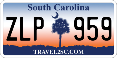 SC license plate ZLP959