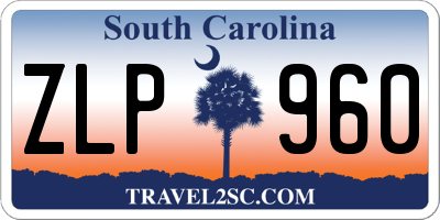 SC license plate ZLP960