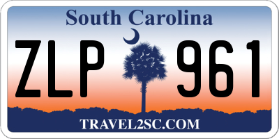 SC license plate ZLP961