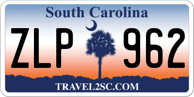 SC license plate ZLP962