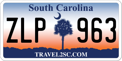 SC license plate ZLP963