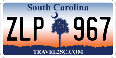 SC license plate ZLP967