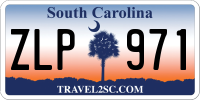 SC license plate ZLP971