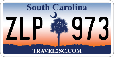 SC license plate ZLP973
