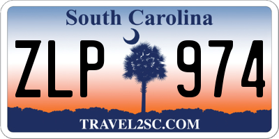 SC license plate ZLP974