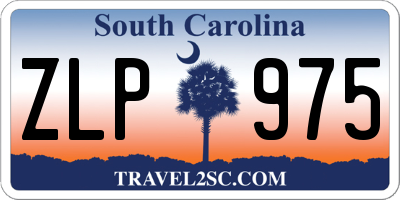 SC license plate ZLP975