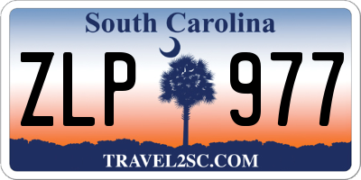 SC license plate ZLP977