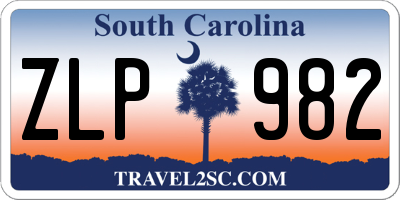 SC license plate ZLP982