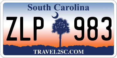 SC license plate ZLP983