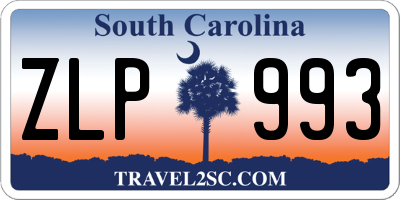 SC license plate ZLP993