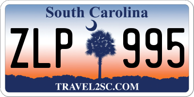 SC license plate ZLP995