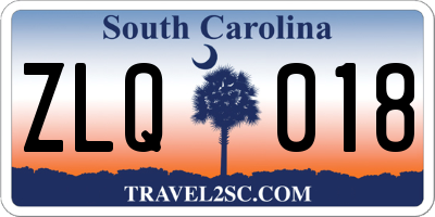 SC license plate ZLQ018