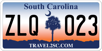SC license plate ZLQ023