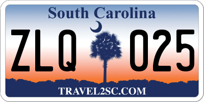 SC license plate ZLQ025