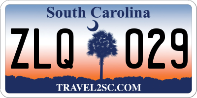 SC license plate ZLQ029