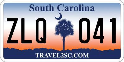 SC license plate ZLQ041