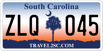 SC license plate ZLQ045