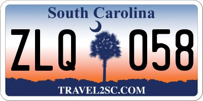 SC license plate ZLQ058