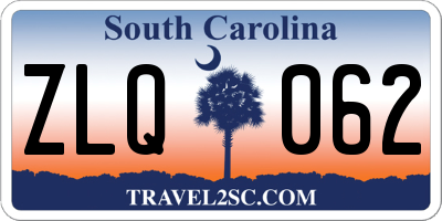 SC license plate ZLQ062