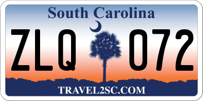 SC license plate ZLQ072