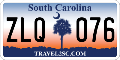 SC license plate ZLQ076