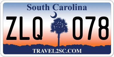 SC license plate ZLQ078