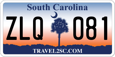 SC license plate ZLQ081