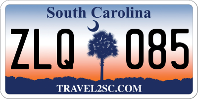 SC license plate ZLQ085