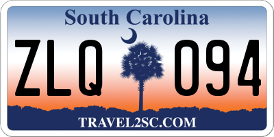 SC license plate ZLQ094