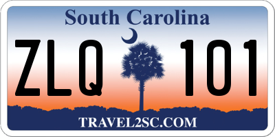 SC license plate ZLQ101