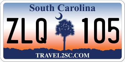 SC license plate ZLQ105