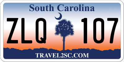 SC license plate ZLQ107