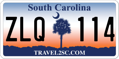 SC license plate ZLQ114