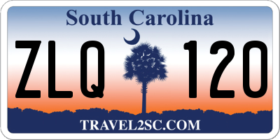 SC license plate ZLQ120
