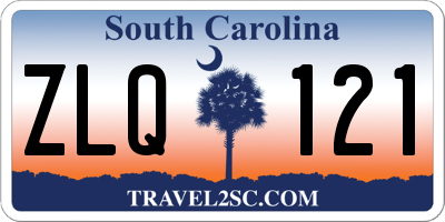 SC license plate ZLQ121